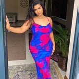 Women Summer Dresses Midi Dress  Autumn Women's Sexy Print Backless