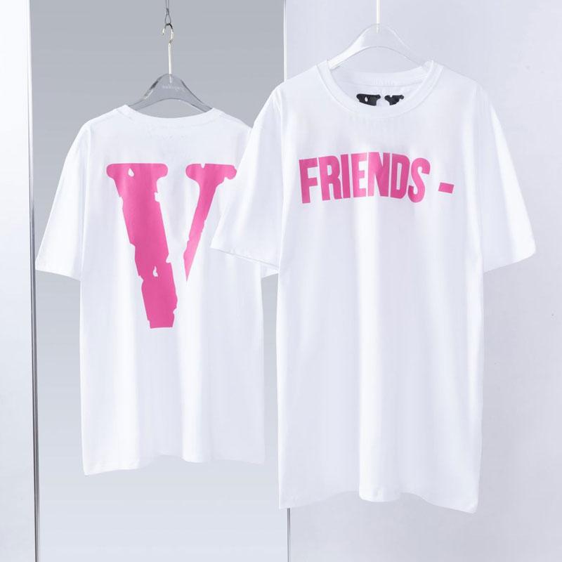Vlone Summer Casual Stylish Men's plus Size Retro Sports Friends Tshirt