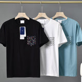 Yankees Summer Couple Loose Embroidered Short Sleeve T-shirt