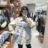 Yankees Autumn and Winter Letter Embroidery Retro Denim Waistcoat Vest Coat Top Men and Women