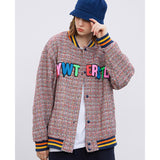 Letterman Jacket Outfit Senior Jackets Varsity Baseball Coat Trendy Towel Embroidery Embroidered Baseball Uniform Coat
