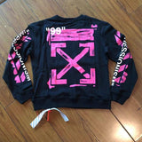 off white Sweatshirt Crew Neck Pullover Sweatshirt plus Size Retro Sweatshirts Owt Sports