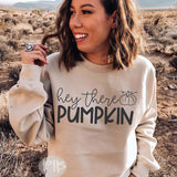 Halloween Costumes Hey There Pumpkin Pumpkin Printed Crew Neck Sweatshirt Female