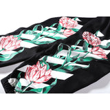 Off White Winter Pants Spring and Autumn Tulip Pattern Men's and Women's Casual Pants