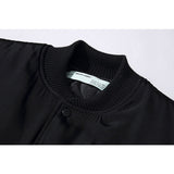 Off White Winter Coat Autumn and Winter Warning Line Arrow Super Reflective Padded Cotton-Padded Jacket Outerwear