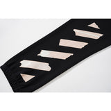 Off White Winter Pants Autumn and Winter Fleece-Lined Casual Trousers Men and Women
