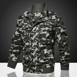 Men Fit Bomber Jacket Windbreaker Moto Street Coat Men's Camouflage Workwear Flight Jacket Loose plus Size Casual Embroidery
