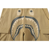 Shark Print Pant Men's Shark Head Printed Ankle-Tied Overalls Trousers