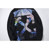 off white Sweatshirt Men's Casual and Comfortable Round Neck Knitted Sweater Unisex Owt
