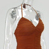 Women Summer Dresses  Midi Dress  Sexy V-neck Hip-Wrapped Mid-Length Skirt Dress