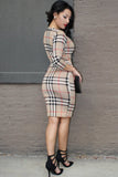 Plaid Sexy Tight dress