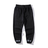 Off White Winter Pants Spring and Autumn Off Peach Blossom Spider Pattern Men's and Women's Casual Pants