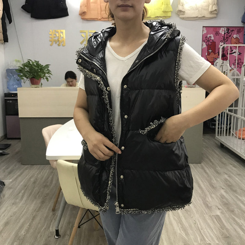 Women Winter Coats Puffer down Vest Hooded Loose Fashion Coat