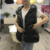 Women Winter Coats Puffer down Vest Hooded Loose Fashion Coat