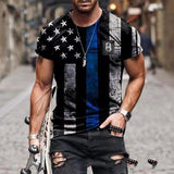 Tactics Style T Shirt for Men Men Short Sleeve Printed Slim Fit round Neck Pullover T-shirt