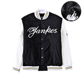 Yankees Letter Jacket Men's and Women's Baseball Uniform Casual Patchwork Coat Cardigan Jacket