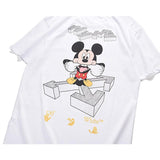 Summer Fashion Brand Ow Cartoon Mickey Loose Large Size Unisex off Short Sleeve Owt
