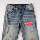 Amiri Jeans Casual Hip Hop Wash Splash-Ink Painted Slim Jeans Casual Fashionable 6806