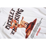 Men's T-shirt Summer Casual Tops Cartoon Printed Short Sleeve T-shirt Men's I round Neck Half Sleeve Trendy Loose