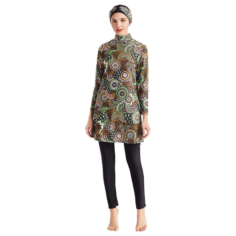 Burkini Muslim Swimwear Printed Swimsuit