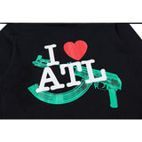 Vlone Hoodie I Love ATL Tee Love Heart Red Heart Men's Couple Hooded Coat