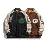 Letterman Jacket Outfit Senior Jackets Varsity Baseball Coat Vintage Baseball Uniform Men's Spring and Autumn Top