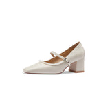 Nude Chunky Heel