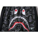 Shark Print Pant Shark Head Print Luminous Starry Sky Trousers Men's and Women's Casual Pants Sweatpants