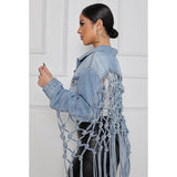 Women Denim Jacket Tassel Denim Jacket Female