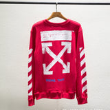 Off White Sweatshirts Long Sleeve round Neck Neck Neck Sweater Loose Spring and Autumn Long Sleeve