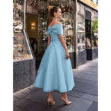 Women Lace Wedding Dress Multi-Color Lace off-Shoulder Swing Dress