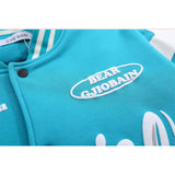 Letterman Jacket Outfit Senior Jackets Varsity Baseball Coat Printed Baseball Uniform Men's Jacket Loose Color Matching Coat