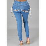 Women Distressed Denim Jeans Ripped Jean Stretch Jeans for Women Skinny Pants