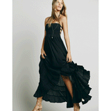 Beth Dutton Bohemian Dress Summer Spring Midi Dresses Backless Long Cotton Dress