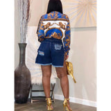 Women Denim Shorts Women's Jeans Shorts Worn out