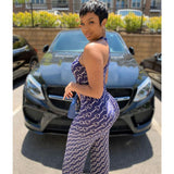 Women Plaid Catsuit Women Checkered Jumpsuit Women's Printed Tight Jumpsuit