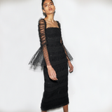 Emily Ratajkowski Dress Slimming Long Sleeve Mesh Sexy Dress