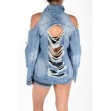 Women Denim Jacket Trench Coat for Women
