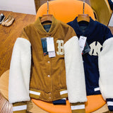 Yankees MLB Autumn and Winter NY Letter Embroidery Stitching Jacket Baseball Uniform Coat Top