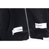 Off White Zipper Hoodie Off SATINE Arrow Pattern Cardigan Zipper Hoodie Coat