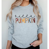 Halloween Costumes Hello Pumpkin Pumpkin Printed Crew Neck Sweatshirt Female