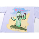 Men's T Shirt Summer Casual Tops Cactus Printed Short Sleeve T-shirt Men's Boyfriend Harajuku Style Trendy Loose Half Sleeve T-shirt