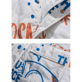 Man Fall Winter Outfis Winter Cartoon Full Printed Stand-up Collar Cotton-Padded Clothes Loose Leisure Warm