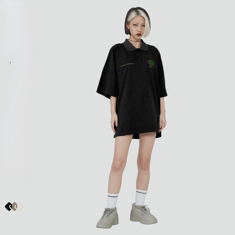 Blackair T Shirt Blackair Spring and Summer Retro Polo Collar Short Sleeve T-shirt