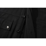 Shark Print Hoodie Spring Autumn Men's Solid Color Shark Head Coat Jacket