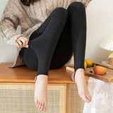 Women's Legging Striped High Waist plus Size Women's Fleece Padded Cashmere Leggings