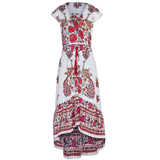 Beth Dutton Bohemian Dress Summer Spring Midi Dresses Palace Vintage Printed Dress
