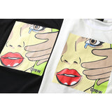 Justin Bieber Drew House Large Size Letters Short Sleeve Tshirt Hip Hop Oversize Half Tshirt