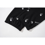 Off White Winter Pants Off Palm Letters Full Printed Terry Casual Trousers for Men and Women