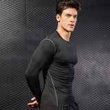 Moisture Wicking Shirts Men's Tight Training Sports and Fitness Running Long Sleeve